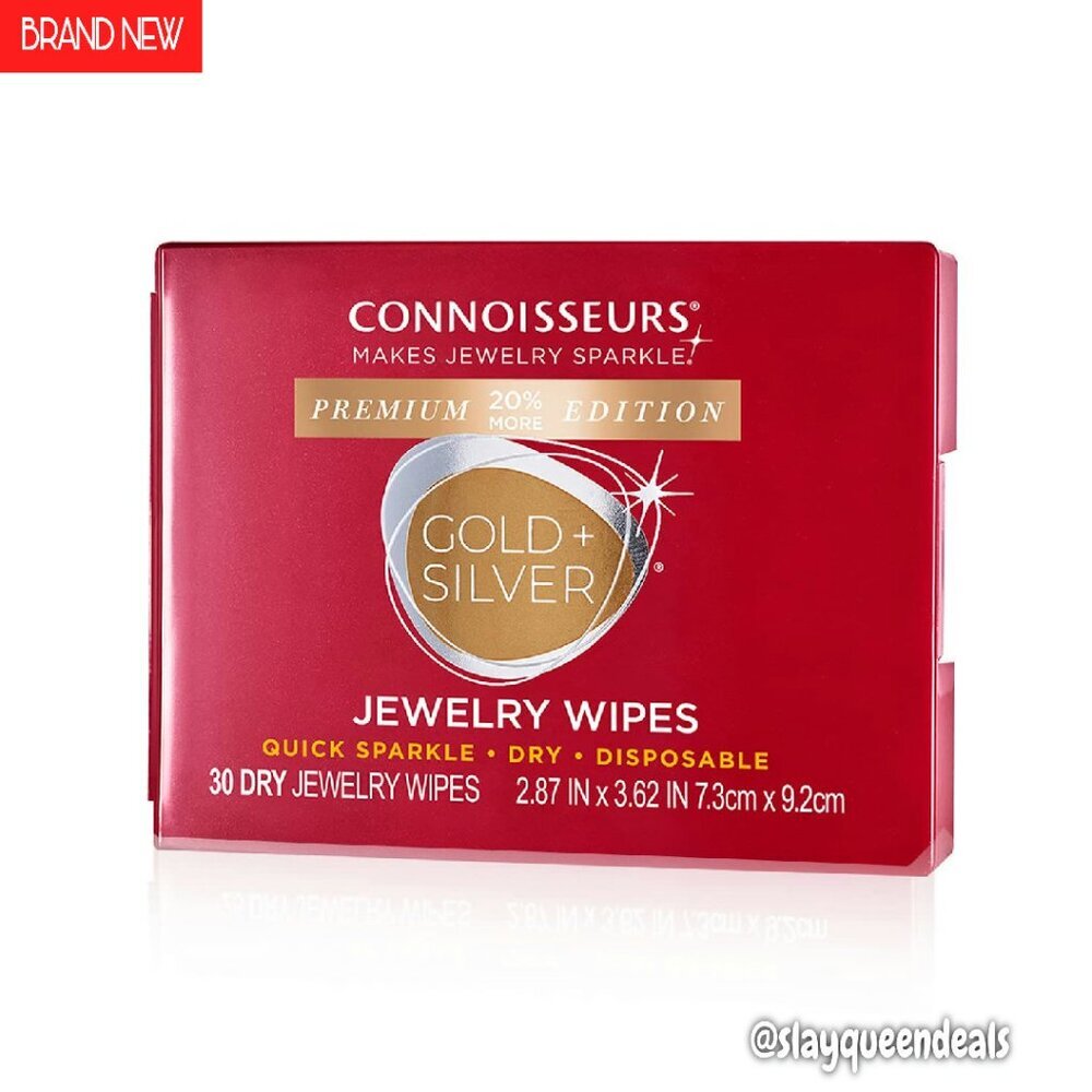 Premium Jewelry Cleaning Wipes Compact 30 Count Gold Silver Polish